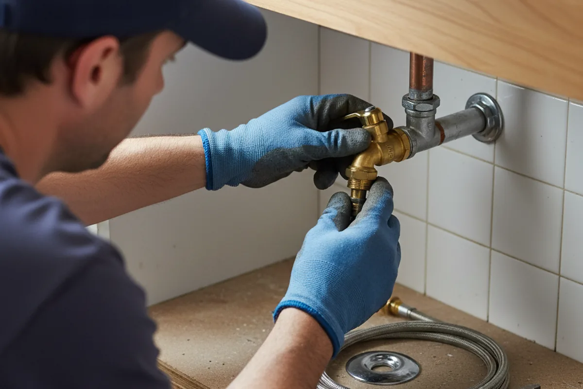 Shutoff valve and fitting work during Repiping in Brighton